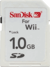1GB SD Card for the Nintendo Wii console