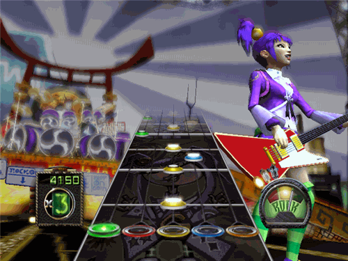 Guitar Hero Legends of Rock purple guitarist